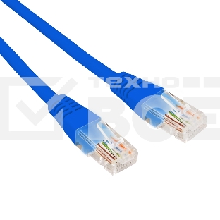 Патч-корд U/UTP, CAT 5e, RJ45-RJ45, 26AWG, ZH нг(А)-HF, синий, 2м  REXANT