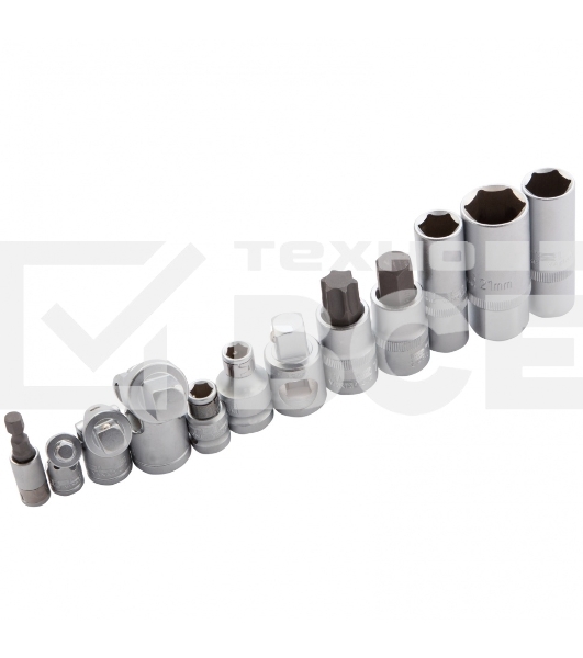 Набор инструментов STELS 141151/4'' 3/8'' 1/2'' cr-v s2 усиленный кейс 216предм.