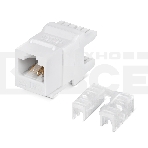 Модуль Lanmaster NTSS-KJ-UTP-RJ45-5E-180-WT информ. KeystoneRJ45 кат.5E UTP белый, фото 1