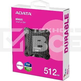 Внешний накопитель SSD 512GB A-DATA SD620, External, USB 3.2, [R/W -550/500 MB/s] черный