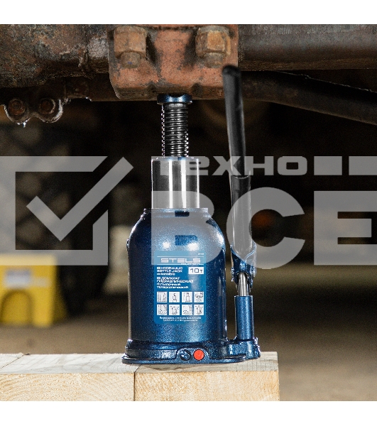 Домкрат гидравлический бутылочный телескопический, 10 т, подъем 180-430 мм Stels
