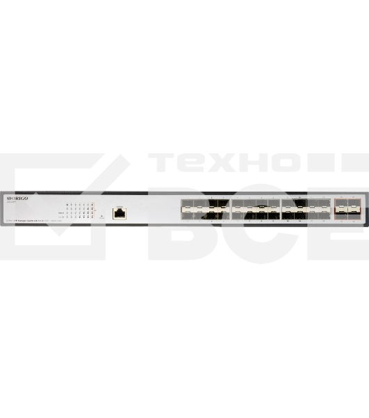 Коммутатор ORIGO Managed L3 Switch 24x1000Base-X SFP, 4x10GBase-X SFP+, RJ45 Console, 19
