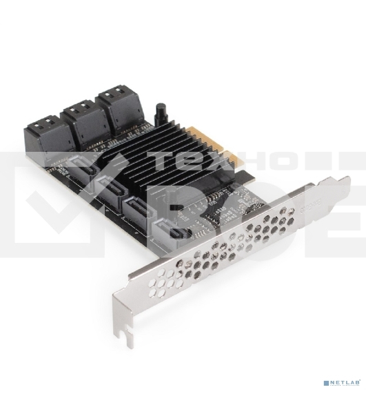 Контроллер ExeGate EXE-510 (PCI-E x4, SATA3 6Gb/s, 10 int, ASMedia Chipset ASM1166+JMB575)