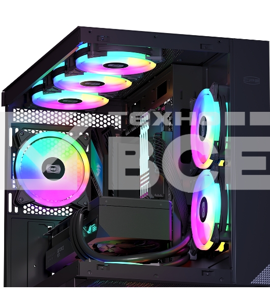 Вентилятор для корпуса PCCooler F3 T120 ARGB черный, 120 мм, 1800 об/мин, 21.6 дБ, 4 pin