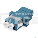 Монтажное оборудование Hyperline DLC-DLC-SM Проходной адаптер LC-LC duplex, SM (для одномодового кабеля), корпус пластмассовый (SC Adapter Simplex dimension), (синий), фото 1