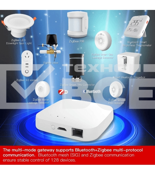 Центр управления умным домом (Шлюз) Moes Zigbee + Bluetooth Wired Smart Gateway белый модели MHUB