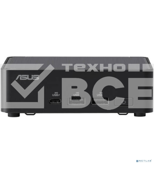 Платформа системного блока Nettop ASUS NUC Model: NUC14RVH, Intel Core 3 Processor 100U, 2xDDR5-5600 SO-DIMM supp, Intel Graphics, Wi-Fi 6E AX211, BT v5.3, 3xUSB 3.2 Gen2, 1xUSB 2.0, 1xUSB 3.2 Gen2 Type-C + 2xT-bolt 4 Type-C w/DP 1.4, 2xHDMI 2.1, 1xRJ45 LAN, 1xDC-in, Supp: 128Gb~4TB M.2 2280 NVMe PCIe 4.0 x 4 SSD+128Gb~1TB M.2 2242 NVMe PCIe 4.0 x 4 SSD+128Gb~4TB 2.5' SATA SSD/HDD, 19VDC, 4.74A, 90W Adapter, W/O OS, ASUS LOGO, черный