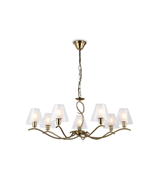 Люстра Ambrella light LH57093/7 BS/FR латунь/белый матовый E14/7 max 40W D840*790