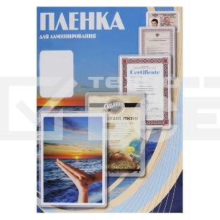 Пленка для ламинирования Office Kit 100мкм (100шт) глянцевая 54x86мм PLP10601