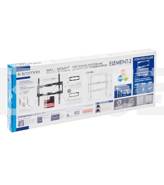 Кронштейн для LED/LCD телевизоров Kromax ELEMENT-3 черный