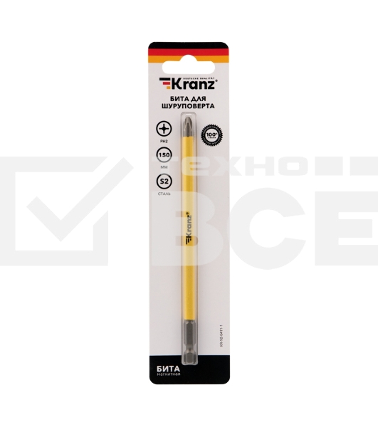 Бита для шуруповерта KRANZ PH2х150 мм