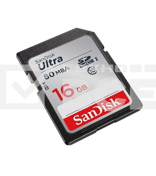 Флеш карта SDHC 16Gb Class10 Sandisk SDSDUNC-016G-GN6IN Ultra 80