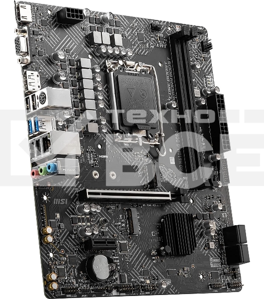 Материнская плата MSI PRO H610M-G DDR4, LGA 1700, Intel H610, 2xDDR4, 4xSATA, 1xM.2, 1xPCIe 4.0 x16, 1xPCIe 3.0 x1, 1xHDMI, 1xDP, 1xVGA, 1xRJ45 1Gb, 2xUSB-A 3.2 Gen 1, 4xUSB-A 2.0, 3x3.5мм, 7.1, mATX