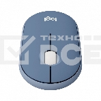Мышь беспроводная Logitech Pebble M350 синий, 1000 dpi, радиоканал, Bluetooth, USB, кнопки - 3, фото5