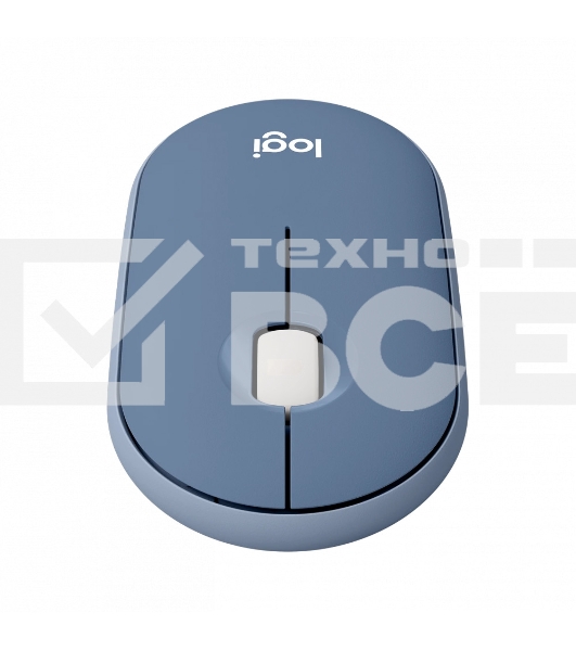 Мышь беспроводная Logitech Pebble M350 синий, 1000 dpi, радиоканал, Bluetooth, USB, кнопки - 3