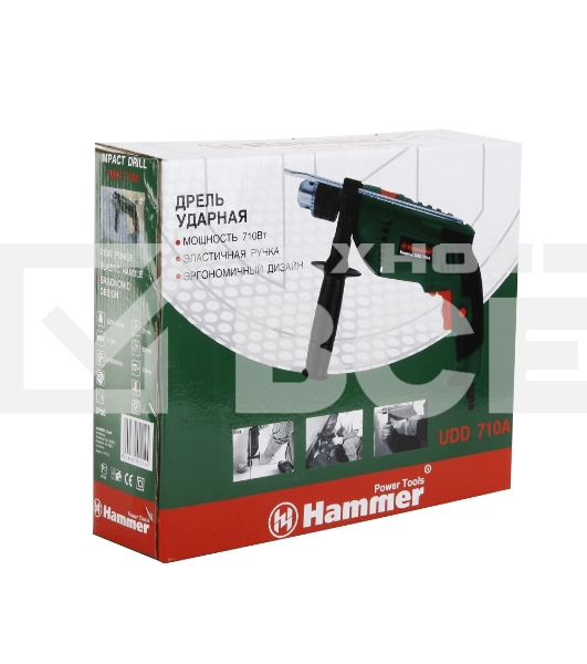 Дрель ударная Haммer Flex UDD710A 28439 111-008 710Вт 13мм 0-3000об/мин реверс
