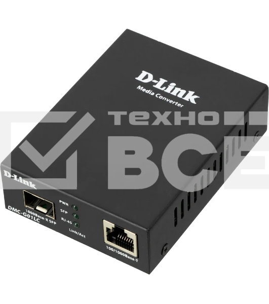 Медиаконвертор D-Link DMC-G01LC/C1A, Media Converter with 1 100/1000Base-T port and 1 100/1000Base-X SFP port.