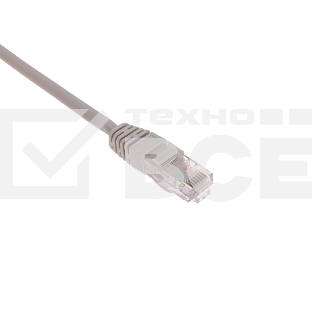 Патч-корд U/UTP, CAT 5e, RJ45-RJ45, 26AWG, ZH нг(А)-HF, серый, 0,3м  REXANT