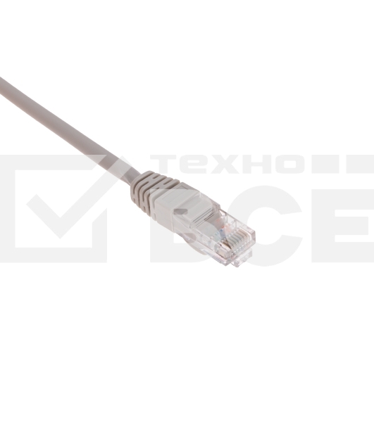 Патч-корд U/UTP, CAT 5e, RJ45-RJ45, 26AWG, ZH нг(А)-HF, серый, 0,3м  REXANT