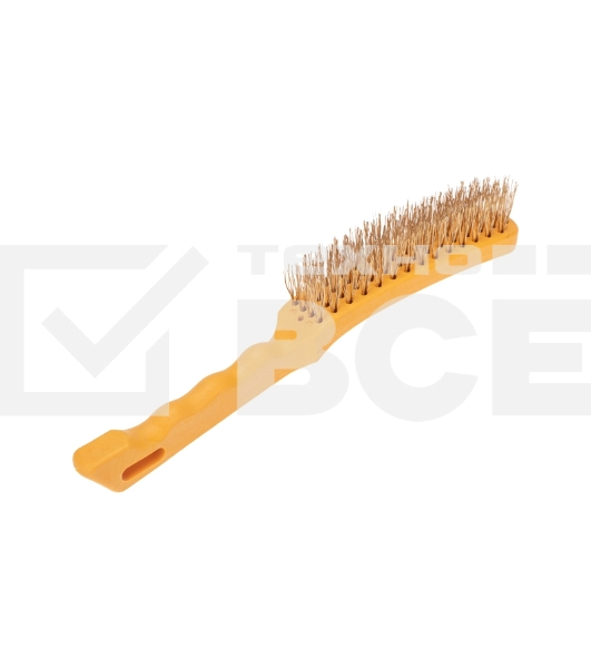 Щетка по металлу Kranz с пластиковой ручкой 4 ряд. 260 мм