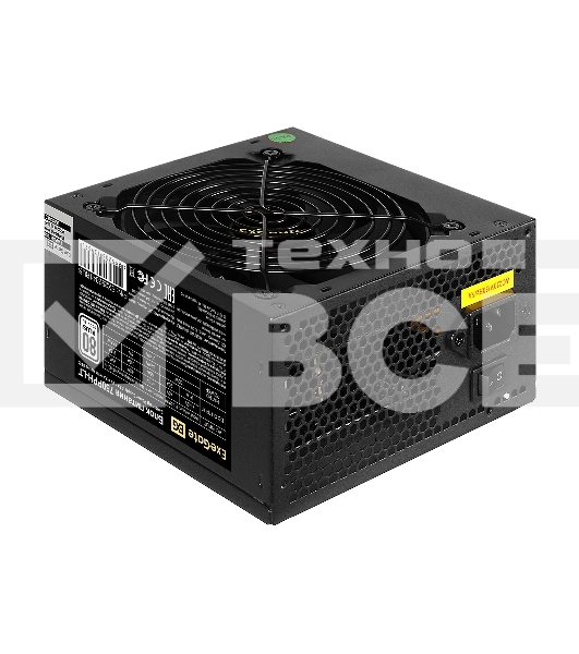 Блок питания 750W ExeGate 80 PLUS 750PPH-LT-OEM (ATX, APFC, КПД 82% (80 PLUS), 12cm fan, 24pin, 2x(4+4)pin, 4xPCI-E, 8xSATA, 4xIDE, black, RTL)
