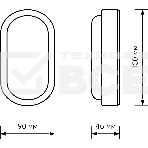 Светильник ЖКХ Gauss LITE овал 8W 680lm 4000K 200-240V IP65 160*90*46мм белый LED 1/40, фото5