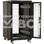 Шкаф коммутационный Hyperline (TTBR-1866-DD-RAL9004) напольный 18U 600x600мм пер.дв.перфор.2ств. задн.дв.перфор. 1000кг черный 510мм 53.8кг 988мм IP20 сталь, фото3