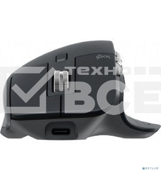 Мышь беспроводная Logitech MX Master 3s графитовый, 8000 dpi, радиоканал, Bluetooth, USB, кнопки - 7