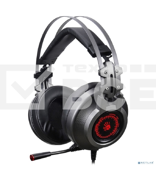 Наушники с микрофоном A4Tech Bloody J527 серый 2м мониторные USB оголовье (J527)