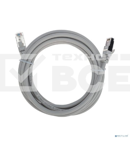 Патч-корд F/UTP REXANT категория 6, RJ45-RJ45, экранированный, 26AWG, LSZH, серый, 3 м