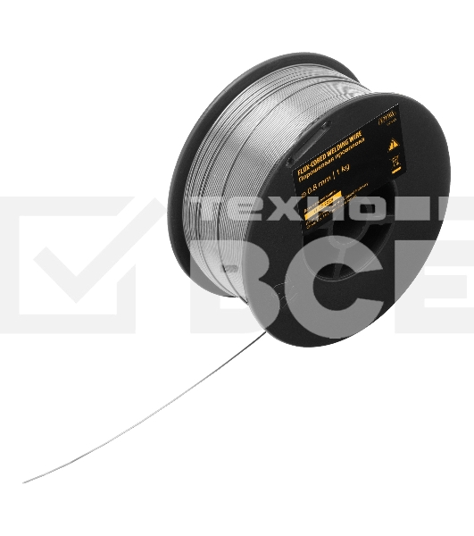 Порошковая проволока Е71TGS, диам. 0,8 мм, 1 кг, диам. катушки D100 Denzel