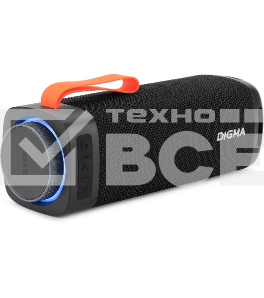 Портативная колонка Digma D-PS1522 черный 60W 2.0 BT 10м 3000mAh (PS1522B)