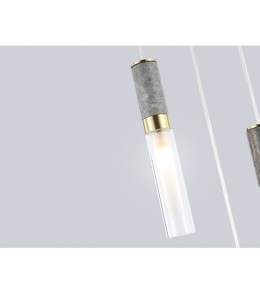 Подвесной светильник с мрамором LH53351/3 GD/CL/WH золото/прозрачный/белый G9*3 max 40W D200*2000