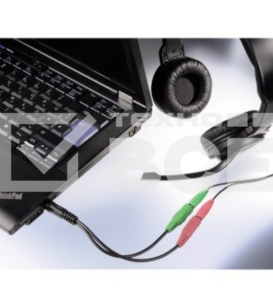 Адаптер аудио Hama H-54573 2xJack 3.5 (f)/Jack 3.5 (m) черный (00054573)
