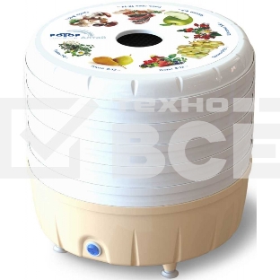 Сушилка для овощей и фруктов Ротор Алтай СШ-022 5под. 350Вт белый