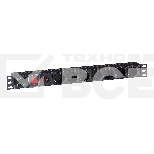 Блок розеток горизонтальный ExeGate ServerPro PDU-19H702 Al-7S-C14-SW-O, 19