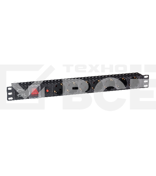 Блок розеток горизонтальный ExeGate ServerPro PDU-19H702 Al-7S-C14-SW-O, 19
