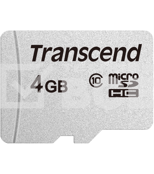 Флеш карта microSD 4Gb Transcend microSDHC Class 10, (без адаптера), TLC