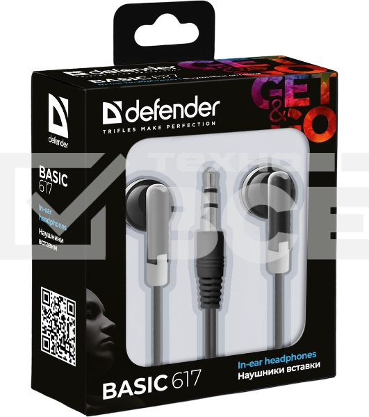 Наушники вставки Defender Basic 617 черный
