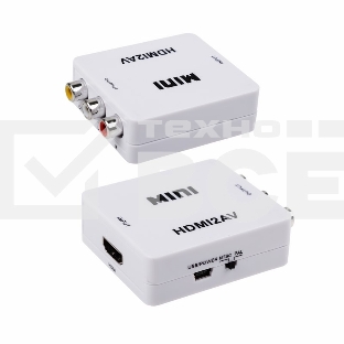 Конвертер HDMI на 3 RCA, пластик, белый Rexant