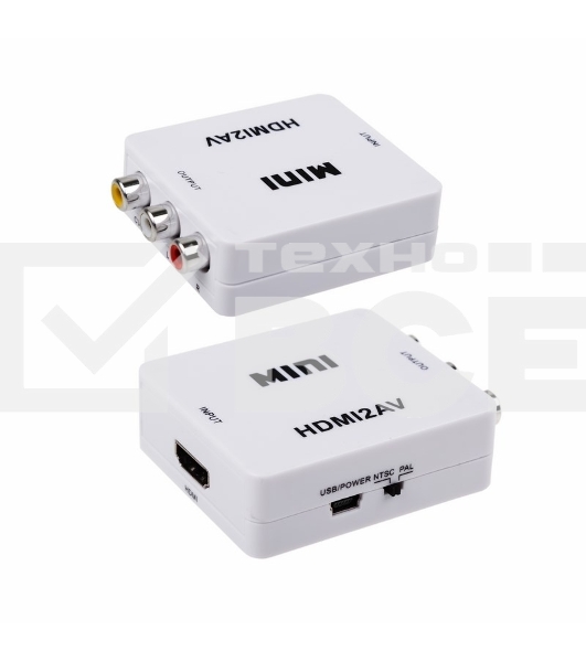 Конвертер HDMI на 3 RCA, пластик, белый Rexant