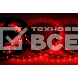 Лента LED открытая, 8 мм, IP23, SMD 2835, 60 LED/m, 12 V, цвет свечения красный