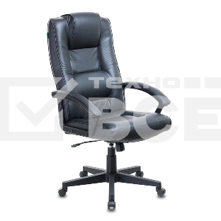 Кресло руководителя Бюрократ T-9906N/BLACK черный, кожа