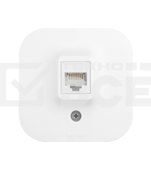 Розетка Legrand 782214 Quteo RJ11 (Белая)