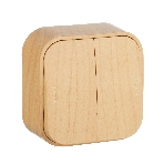 Переключатель 2-клавишный 10А | 782266 | Legrand Quteo Сосна, фото 1