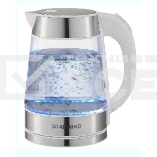 Чайник электрический Starwind SKG2011 1.7л. 2200Вт белый/серебристый (корпус: стекло)