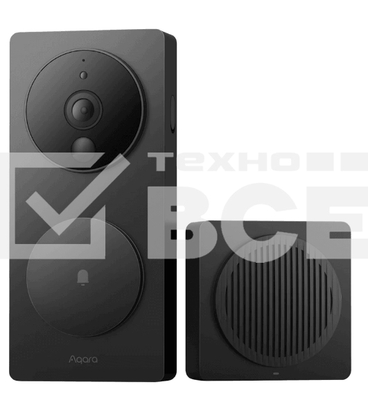 Видеодомофон Aqara Smart Video Doorbell G4, в составе комплекта модели SVD-KIT1 с повторителем Chime Repeater модели SVD-C04