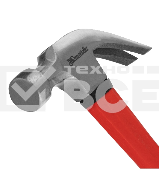 Молоток-гвоздодер Matrix ''optimal'', 450 г, фибергласовая обрезиненная рукоятка