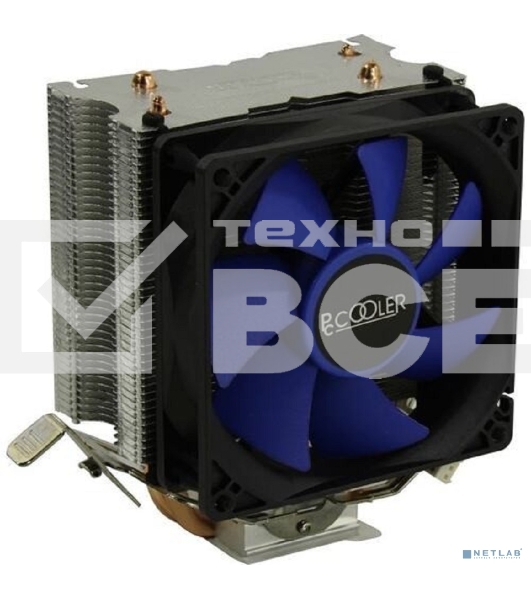 Кулер PCCooler S93 V2 S775/115X/AM2/AM3/AM4/FM1/FM2 (40 шт/кор, TDP 102W, вент-р 90мм, 2 тепловые трубки 6мм, 2200RPM, 22dBa)