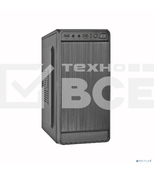 Компьютерный корпус Exegate EX283125RUS  Minitower ExeGate BAA-108 Black, mATX, <AAA400, 80mm>, 2*USB, Audio